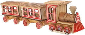 Kisangel Train Model Toys Wooden Railroad Set Boys and Girls' Electric Train Simulation Toy Decorative Props Photo Props