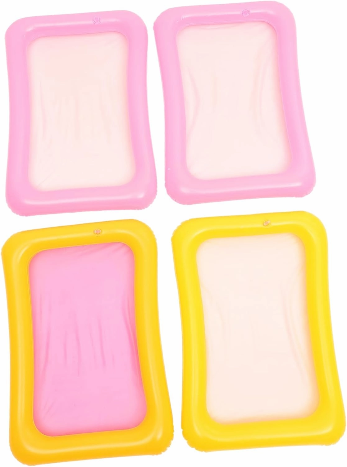 Kisangel 4pcs Sand Tray Toys for Boys and Girls Inflatable Sandbox Play Lightweight Educational Beach Tools for Hands Learning for Outdoor Fun and Creative Play
