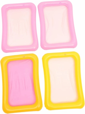 Kisangel 4pcs Sand Tray Toys for Boys and Girls Inflatable Sandbox Play Lightweight Educational Beach Tools for Hands Learning for Outdoor Fun and Creative Play