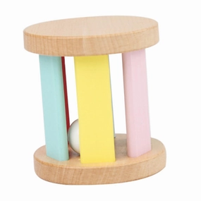 Kisangel Wooden Rattle Lightweight Sensory Instrument for Newborns for Indoor Promotes Hand Eye Coordination Parent Interaction Craftsmanship Present