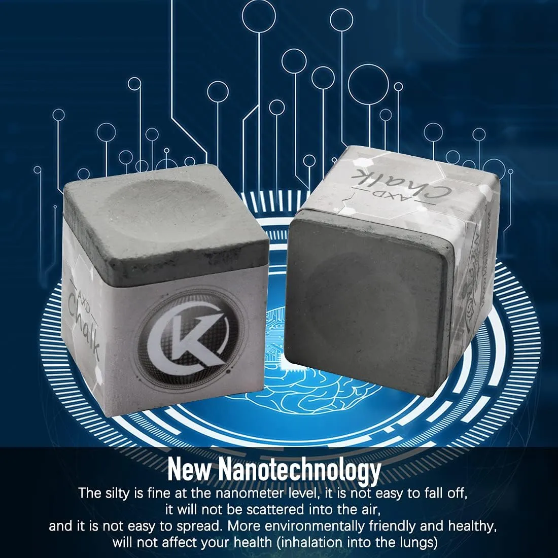 KONLLEN Pool Cue Chalk Nano Technology Billiard Chalk for Professional Tournament Dedicated Pool Chalk (Outstanding Performance, Reduce Miscue, Durable, Low Deflection)
