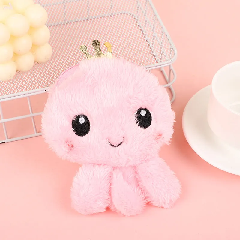 Korean Cute Octopus Cartoon Portable Mini Coin Purses