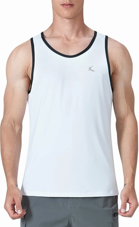 KPSUN Men's Quick Dry Sports Tank Tops Athletic Gym Bodybuilding Fitness Sleeveless Shirts for Beach Running Workout
