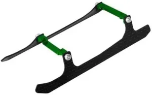 L-MA Precision Alu Carbon Fiber Landing Gear Set for OMPHOBBY M2 EXP/OMPHOBBY M2 V2 6CH RC Helicopter for Adults(Orange/Silver/Yellow/Green) (Green)