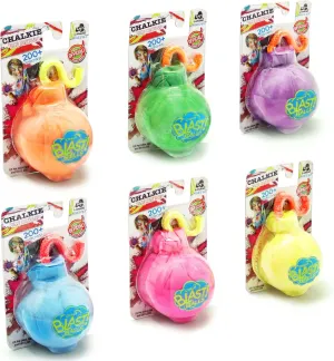 Lanard Chalkie: Chalk Blast Balls - 6 Pack - Colorful Assorted Balls, Explosive Color Fun, 200  Throws Per Chalk Bomb, Family Outdoor Activities, Holi festivals, and more Ages 6 
