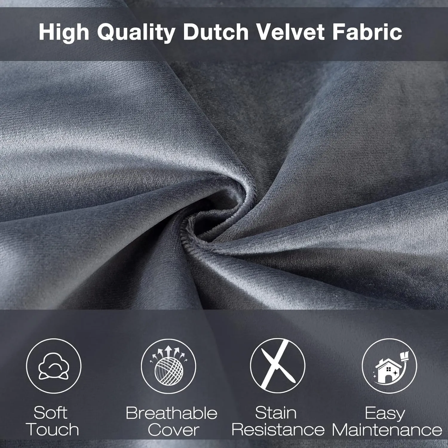 Large Bean Bag Chair: 3 ft Memory Foam Bean Bag Chairs for Adults/Kids,Bean Bag Chair with Fillings,Soft Faux Fur Fabric - Dutch Velvet, Silver Grey, 3 Foot