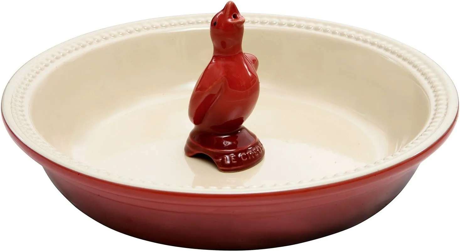 Le Creuset Stoneware Pie Bird, 3.25", Cerise
