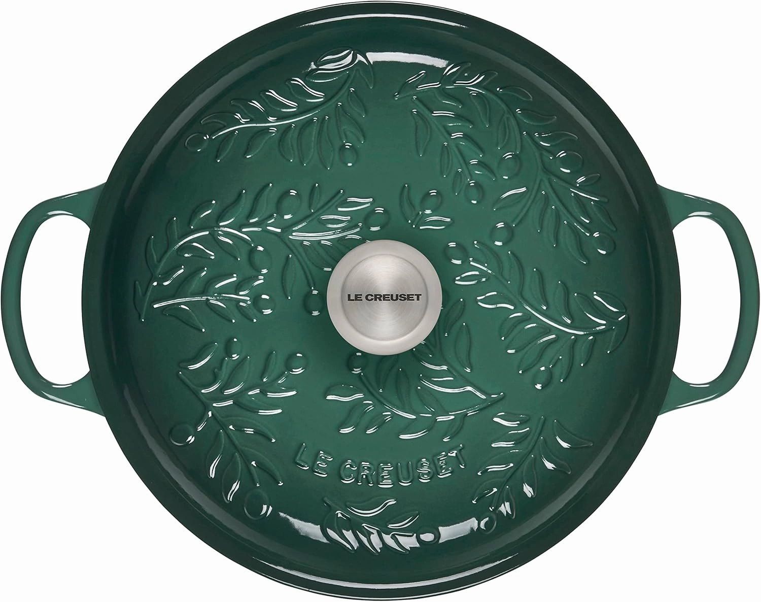 Le Creuset Olive Branch Collection Enameled Cast Iron Signature Braiser, 3.5 qt., Artichaut with Embossed Lid