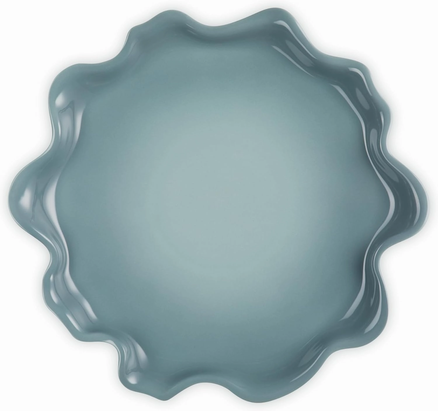 Le Creuset Stoneware Iris Collection Serving Platter, 14", Sea Salt