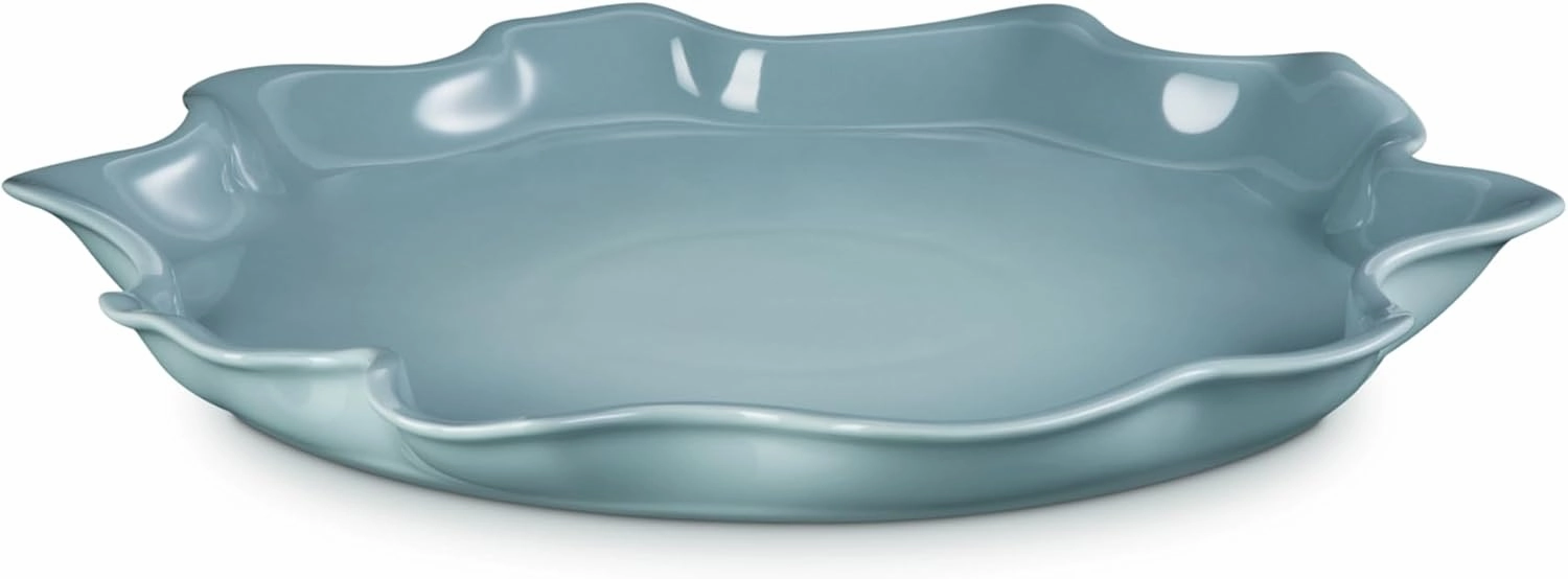 Le Creuset Stoneware Iris Collection Serving Platter, 14", Sea Salt