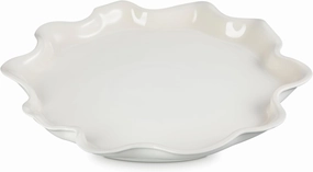 Le Creuset Stoneware Iris Serving Platter, 14", Meringue
