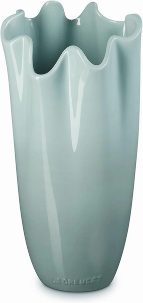 Le Creuset Stoneware Iris Vase, 12", Sea Salt