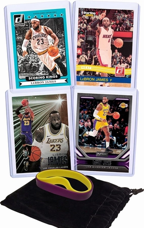 Lebron James (4) Assorted Basketball Cards Bundle - Lakers, Cavaliers, Heat Trading Cards - MVP # 23