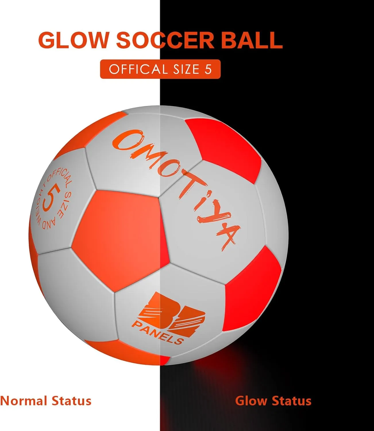 LED Light Up Soccer Ball - Glow in The Dark Soccer Balls Size 5 - Sports Gear Soccer Gifts for Boys & Girls 8-12  Year Old - Kids, Teens Football Gift for Ages 8 9 10 11 12