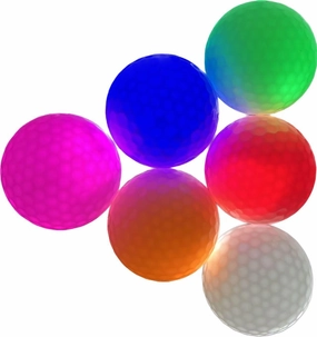 LED Golf Balls - 6 Pack Glow in The Dark, Light Up Golf Balls for Night Play with Super Bright & Durable