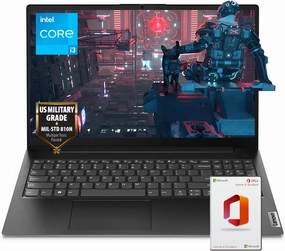 Lenovo Business Laptop, 15.6" FHD Display, Intel Core i3-1215U, Long Battery Life, Military Grade Durability, RJ-45 Ethernet Port, USB-C, 1 Year Office, Windows 11 Pro (36GB RAM | 1TB PCIe SSD)