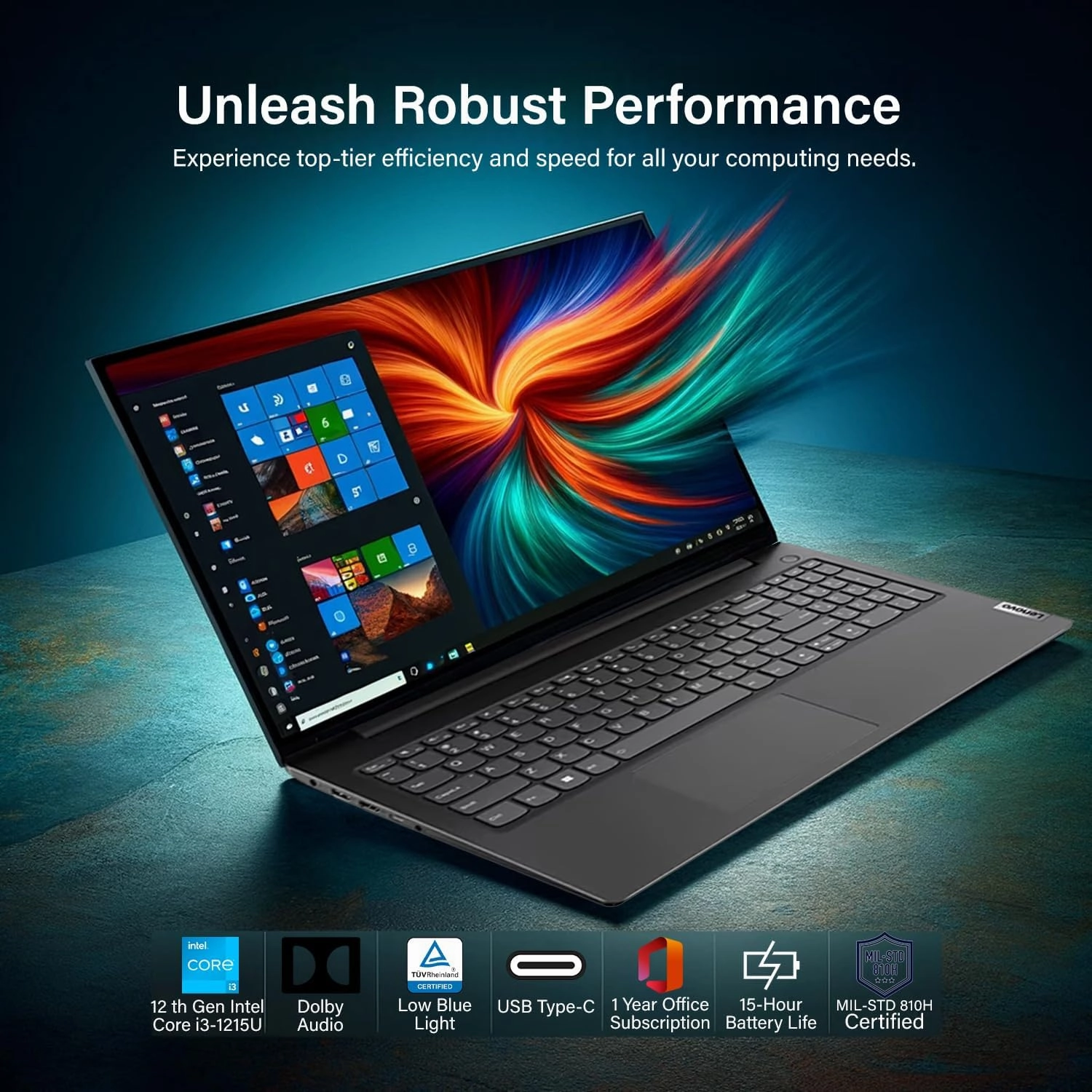 Lenovo Business Laptop, 15.6" FHD Display, Intel Core i3-1215U, Long Battery Life, Military Grade Durability, RJ-45 Ethernet Port, USB-C, 1 Year Office, Windows 11 Pro (36GB RAM | 1TB PCIe SSD)