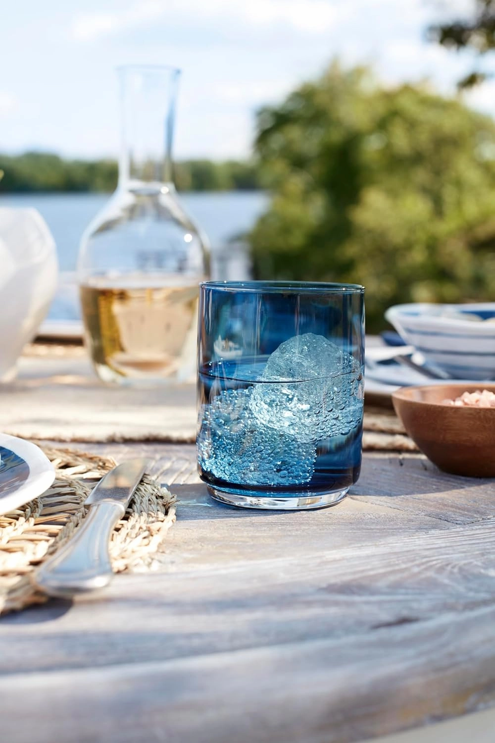 Lenox 895324 Blue Bay Melamine 20-Piece Dinnerware Set, Lightweight Melamine Material
