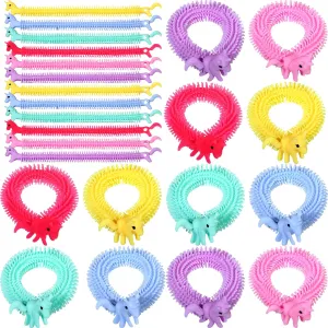 Libima 100 Pcs Stretchy String Fidget Toys Unicorn Sensory Stretchy Strings Animal Sensory Toys Bulk for Adult Stress Anxiety Relieve Relaxing Party Favors(Unicorn)