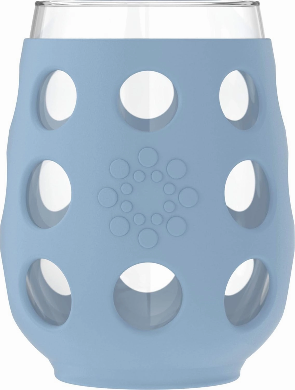 Lifefactory Wine Glass Set with Protective Silicone Sleeve, 2 Count (Pack of 1), Periwinkle