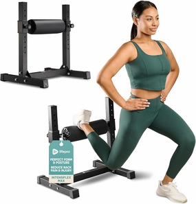 Lifepro Bulgarian Split Squat Stand Max – Adjustable Single Leg Squat Roller Stand for Split Squats & Lunges – 330lb Capacity and 7 Height Levels Padded Foam Roller for Home Gym & Leg Training