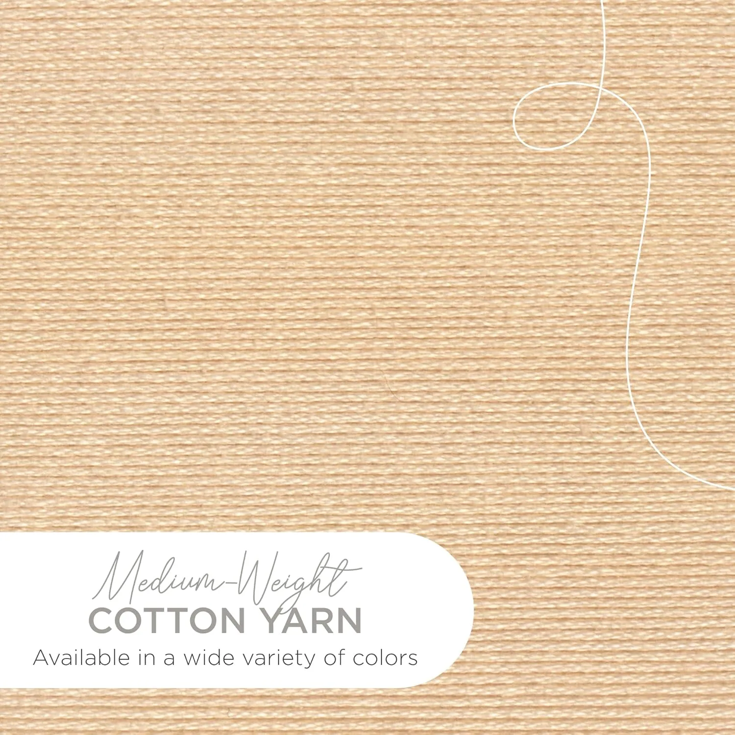 Lion Brand 24/7 Cotton Yarn, Lightweight Yarn for Knitting, Crocheting, and Crafts, Ecru, 3 Pack
