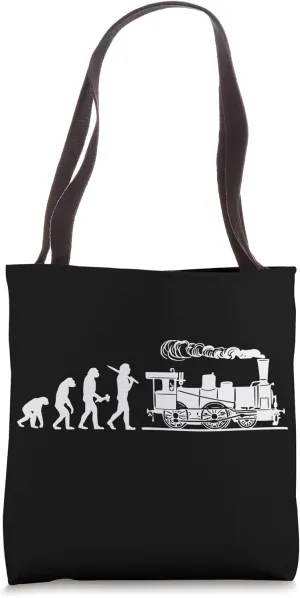 Locomotive Engineer Evolution Railroad Engineer Train Driver Tote Bag