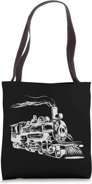 Locomotive Railroad Engineer Train Steam Engine Tote Bag