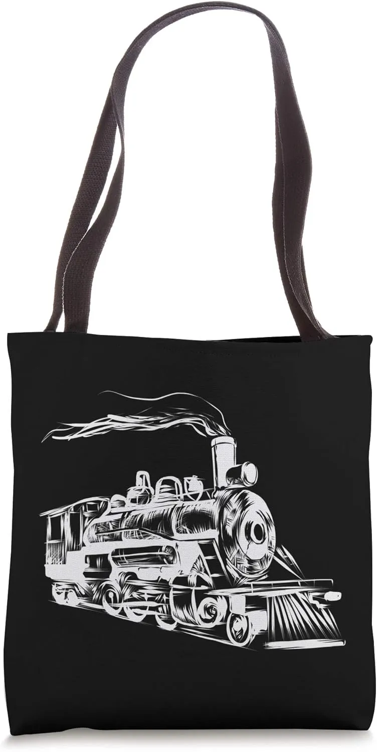 Locomotive Railroad Engineer Train Steam Engine Tote Bag