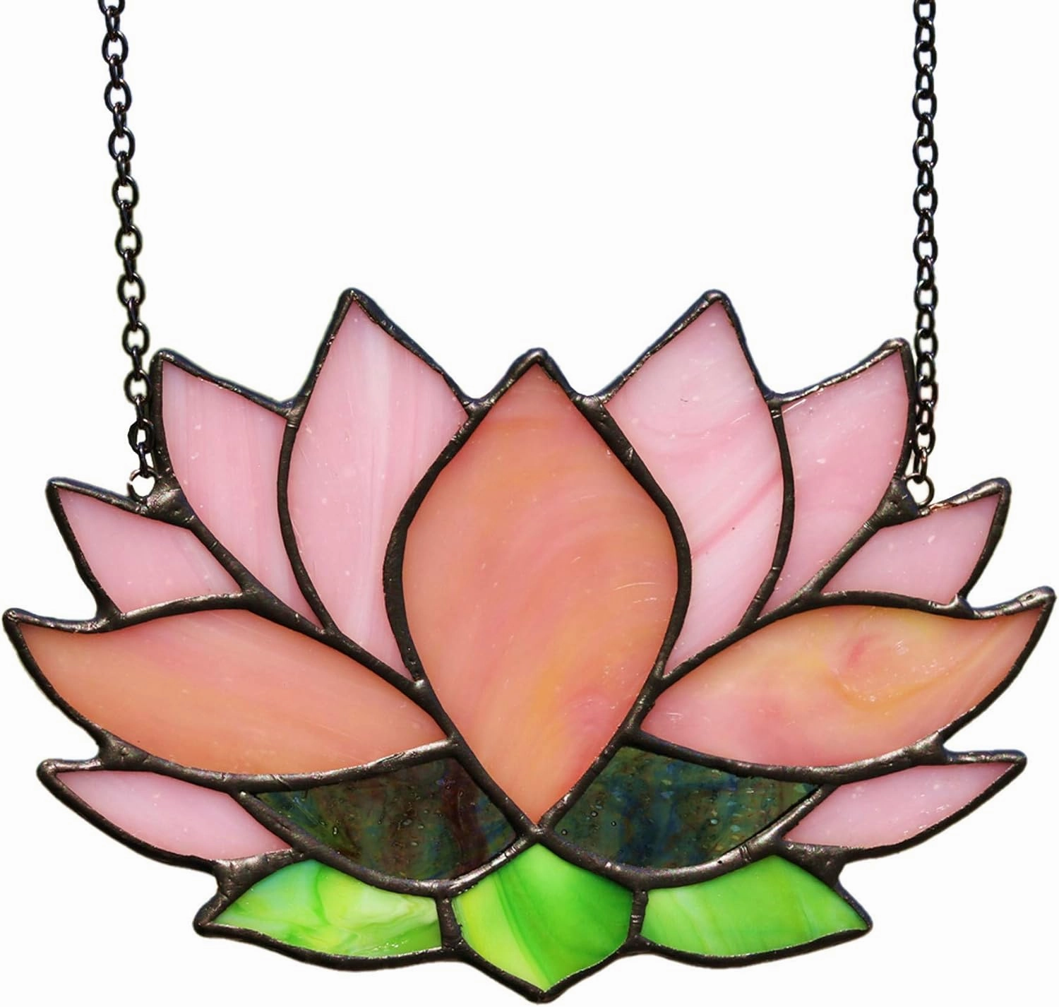 Lotus Flower Decor Stained Glass Window Hangings,Sun Catcher Gift for Mom Lotus Flower Decoration for Kitchen Livingroom,Birthday Gifts for Women