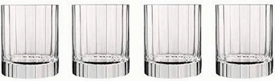 Luigi Bormioli Bach 11.25 oz. Double Old Fashion Glasses, Set of 4, Clear, Made in Italy.