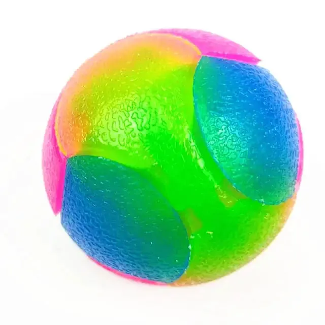 Luminous Tricolor High Stretch Dog Toy Ball