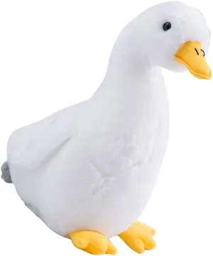 LUOZZY Duck Stuffed Animal Plush Toys for Kids Soft Lovely Duck Animal Doll for Home Nursery Room (32CM White)
