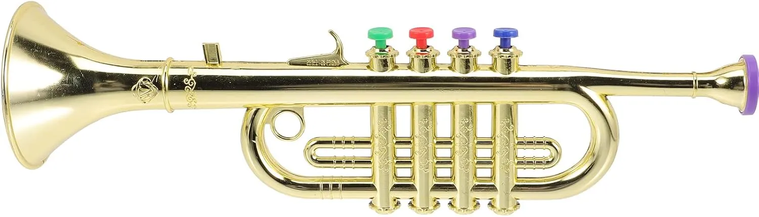 LUOZZY Musical Instrument Simulated Trumpet Toy Golden Trumpet Creative Musical Toy Plastic Trumpet Toy for Kids Toy