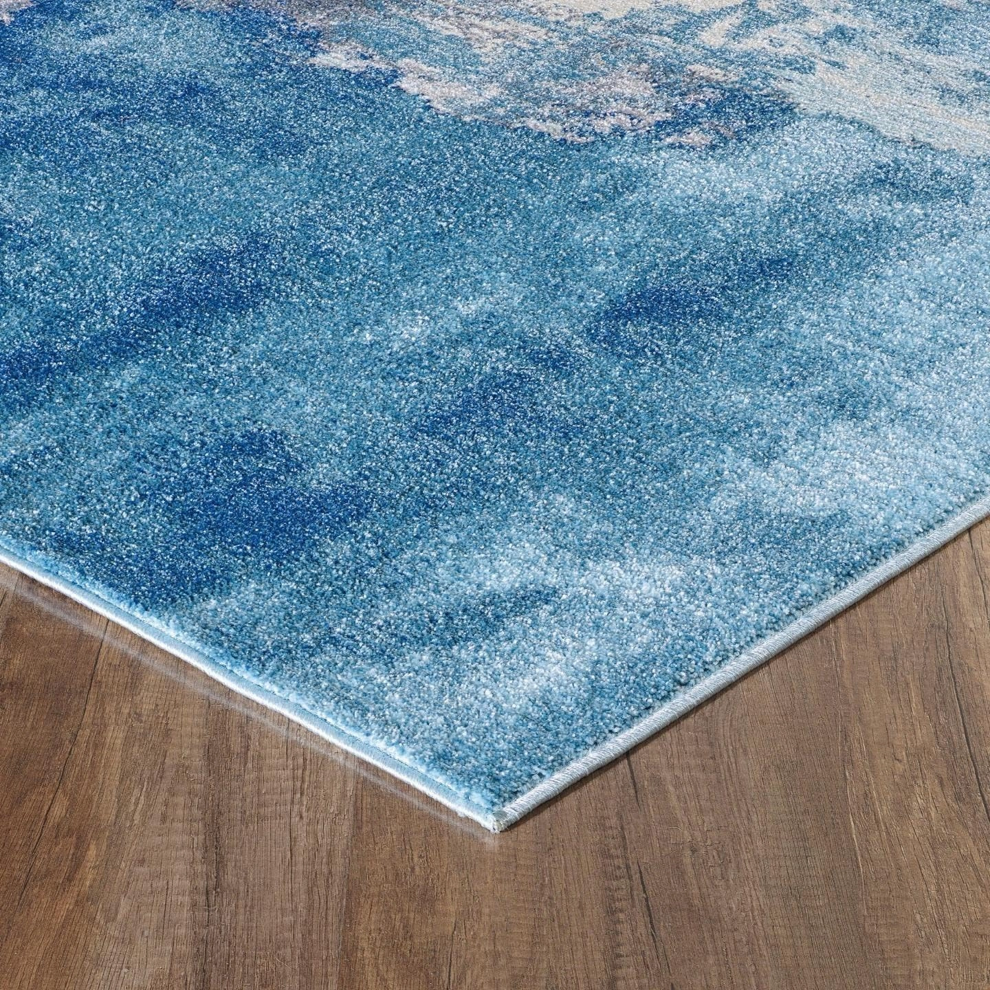 LUXE WEAVERS Abstract Distressed Area Rug, Blue 5x7