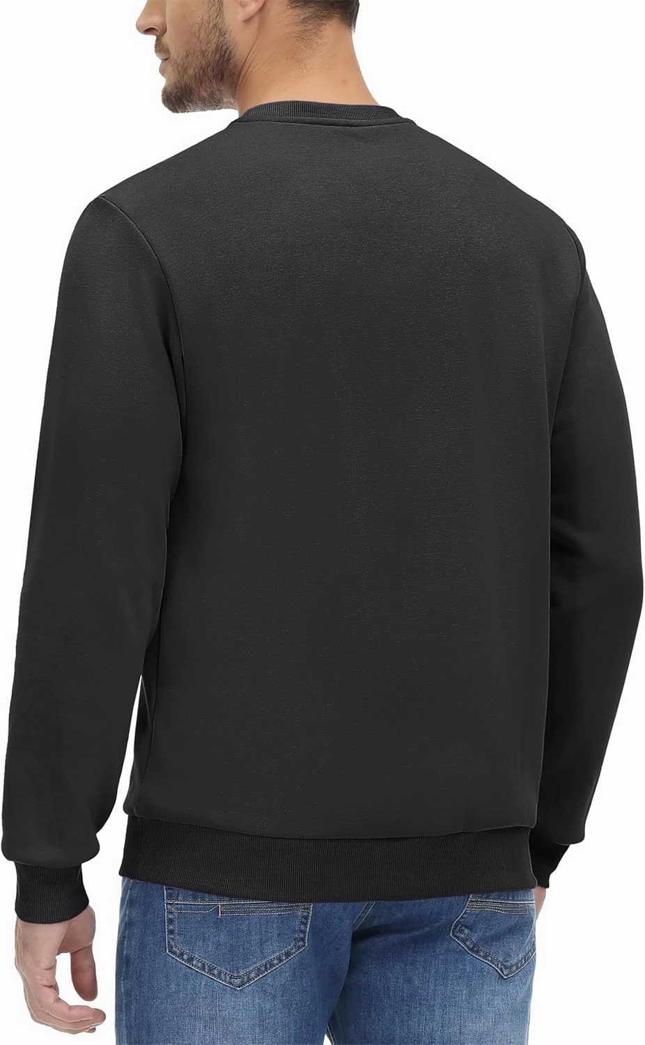 MAGCOMSEN Men's Crewneck Sweatshirt Long Sleeve Casual Warm Fleece Pullover