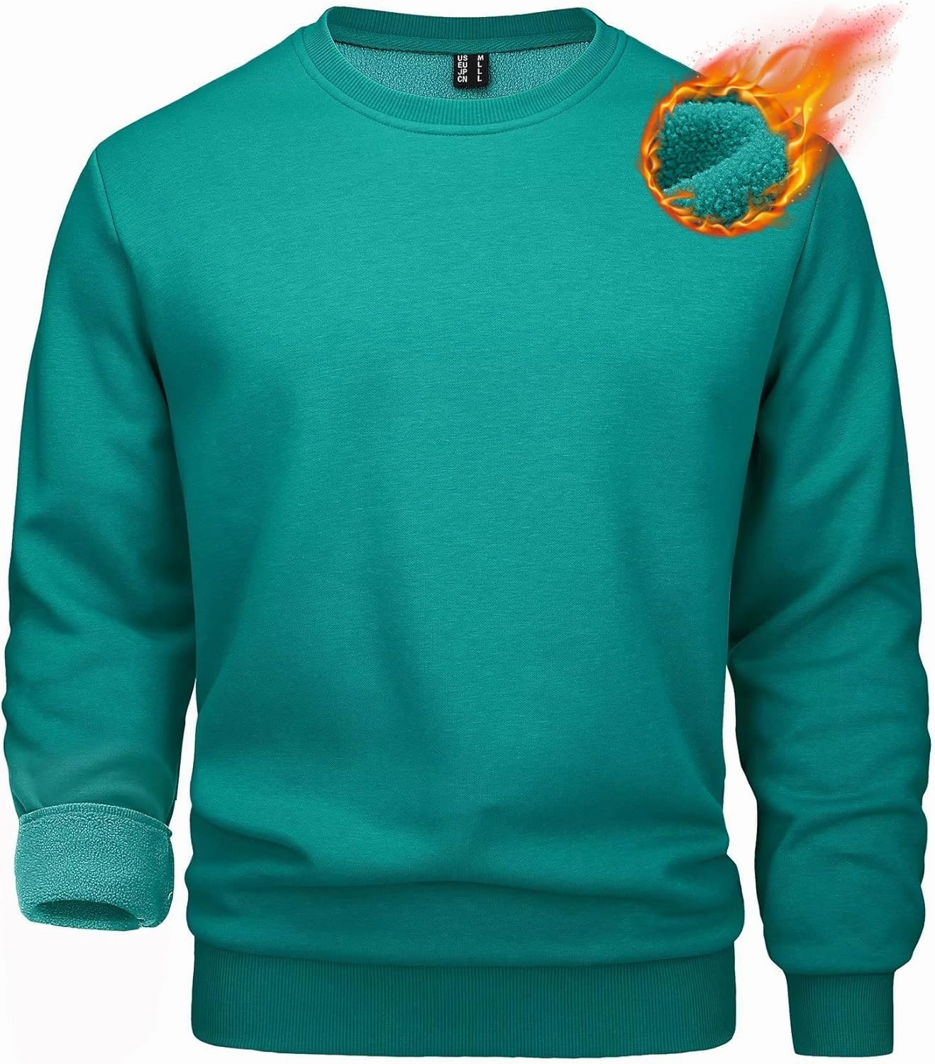 MAGCOMSEN Men's Crewneck Sweatshirt Long Sleeve Casual Warm Fleece Pullover