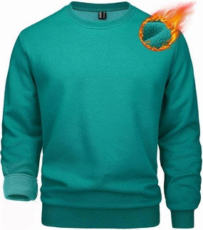 MAGCOMSEN Men's Crewneck Sweatshirt Long Sleeve Casual Warm Fleece Pullover