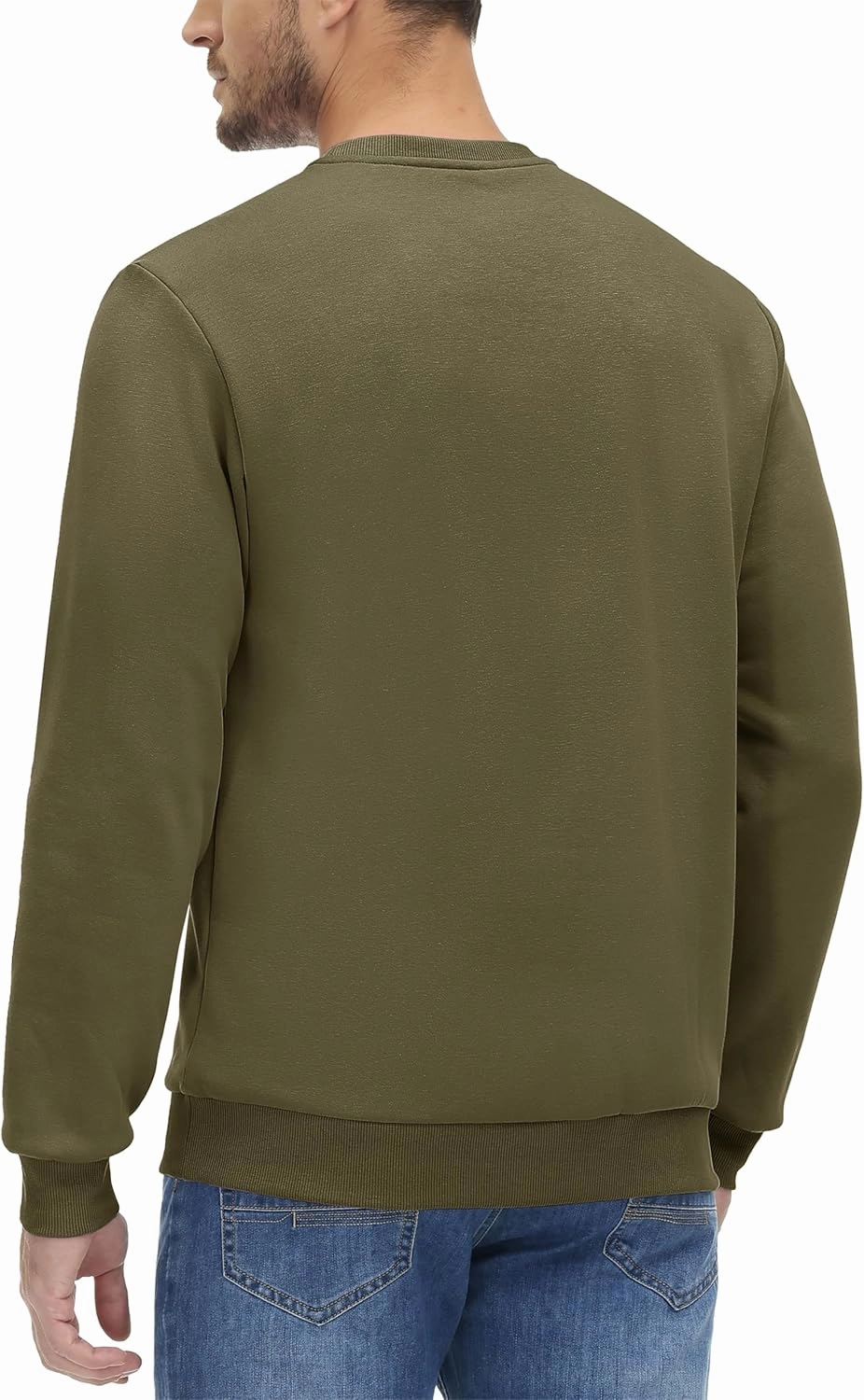 MAGCOMSEN Men's Crewneck Sweatshirt Long Sleeve Casual Warm Fleece Pullover