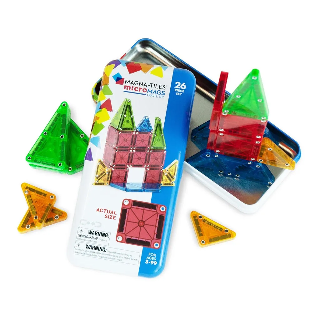 MAGNA-TILES® - MicroMAGS - Rejsesæt m. 26 dele