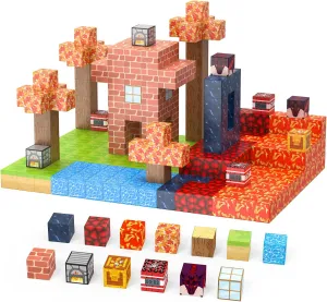 Magnetic Blocks 100 Pcs Magnetic Tiles Building Toys Construction Toys STEM Sensory Construction Toys for 3 4 5 6 7 8 Year Old Boys & Girls, Creative Kids Games Kids Toy