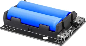 MakerHawk Raspberry Pi UPS Power Supply Uninterruptible UPS HAT 18 650 Battery Charger Power Bank Power Management Expansion Board 5V for Raspberry Pi 4 Model B / 3B   / 3B (Not include battery)