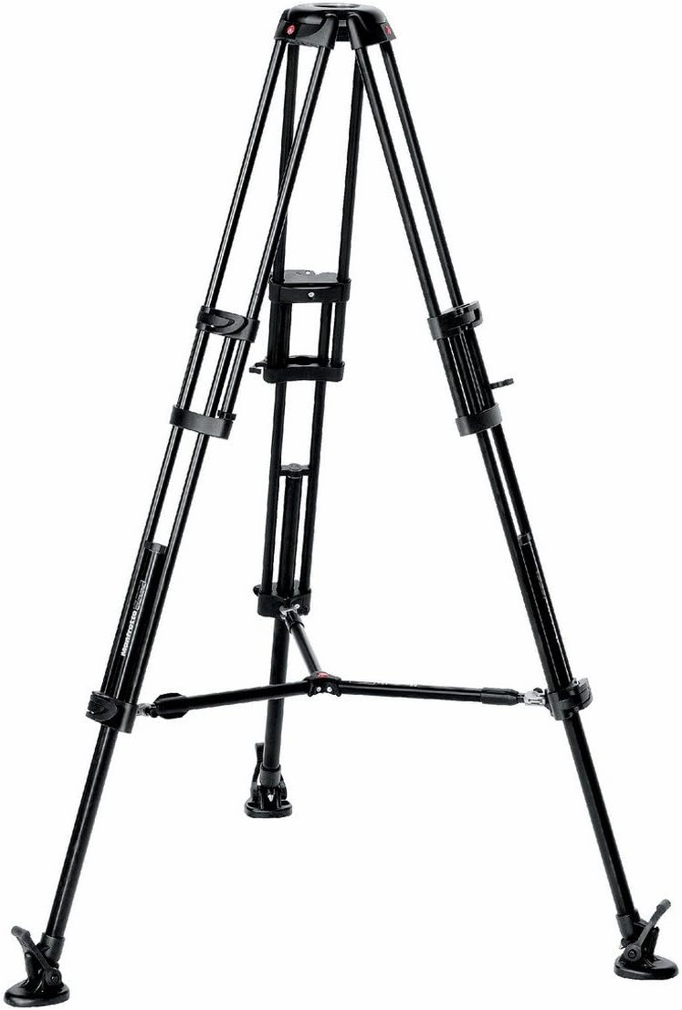 Manfrotto MVH502A,546BK-1 Professional Fluid Video System with Aluminum Legs and Mid Spreader (Black)