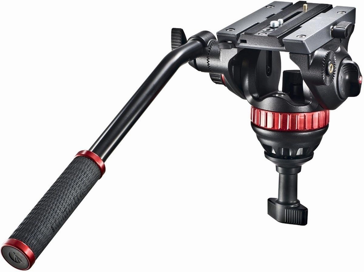 Manfrotto MVH502A,546BK-1 Professional Fluid Video System with Aluminum Legs and Mid Spreader (Black)
