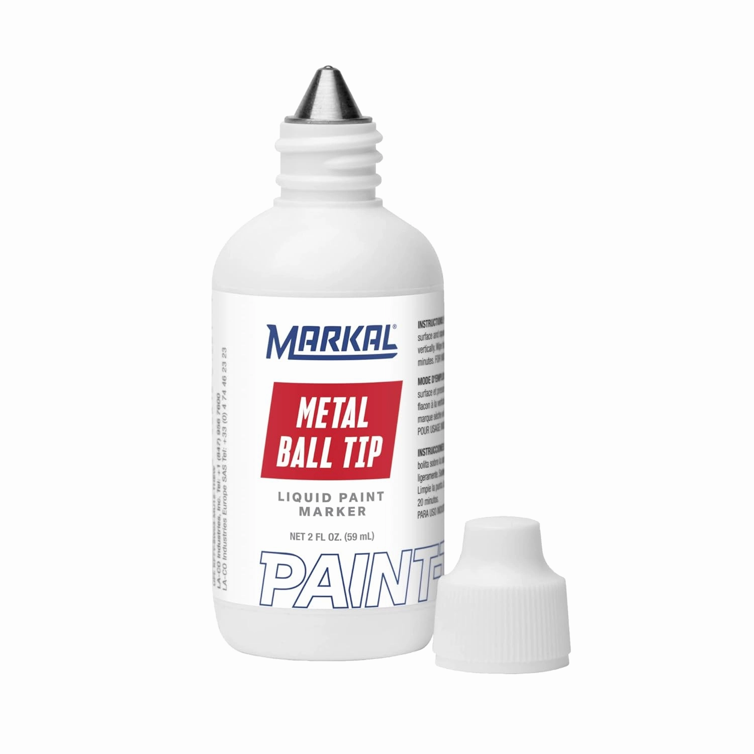 Markal Ball Paint Marker with 1/8" Tip, Red