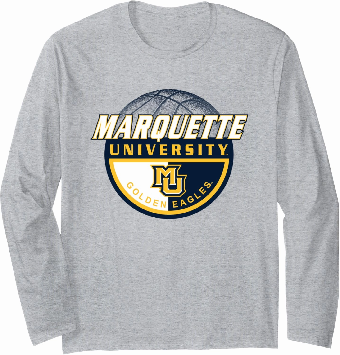 Marquette Golden Eagles Basketball Dunk Gray Long Sleeve T-Shirt