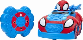 Marvel Spidey and His Amazing Friends Web Crawler RC - Remote-Controlled Vehicle - Features Built-in Super Hero with 4 Controller Functions, Blue & Red