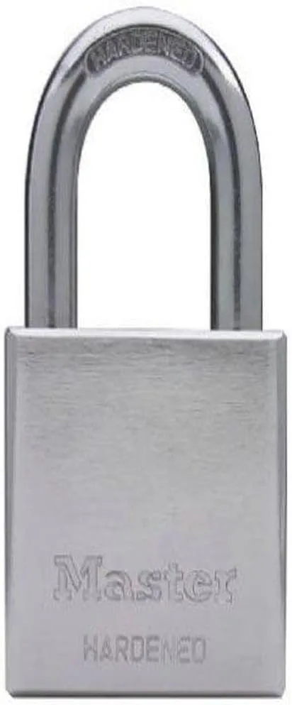 Master Lock 532DPF Chrome Steel Body Keyed Different Padlock, 2-inch Shackle, 2-inch Wide, Silver