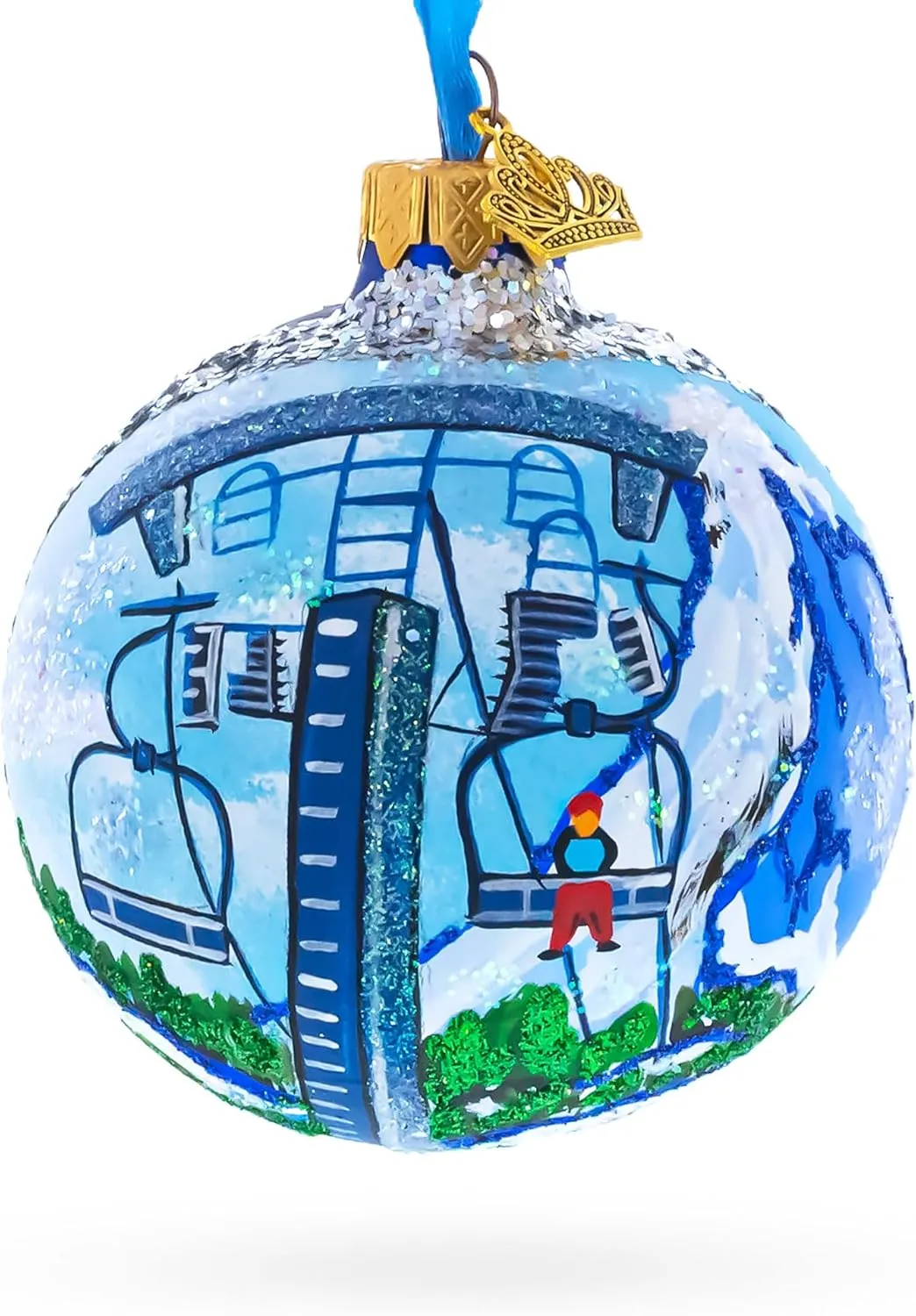 Matterhorn, Zermatt, Switzerland Glass Ball Christmas Ornament 3.25 Inches