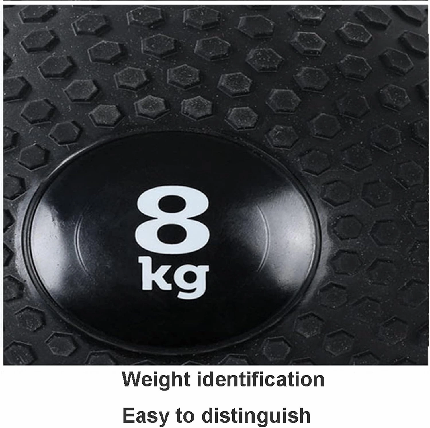 Medicine Ball Medicine Ball Slam Ball, Cross Training Core Training Throwing Training Balance Ball, Textured Black Low-Stretch Fitness Ball (Size : 2kg/4.4lb)